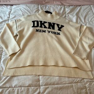 DKNY Cream Turtleneck Sweater